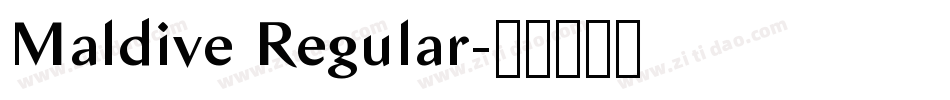 Maldive Regular字体转换